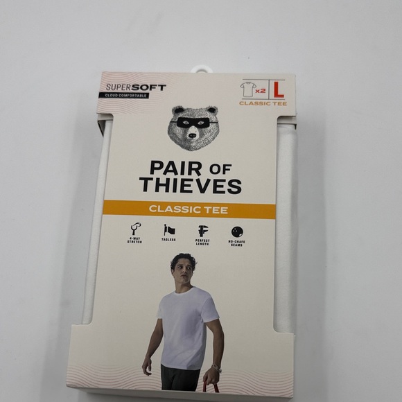 Pair of Thieves-Classic Tee - White- 2 count- Size Large - Picture 2 of 7